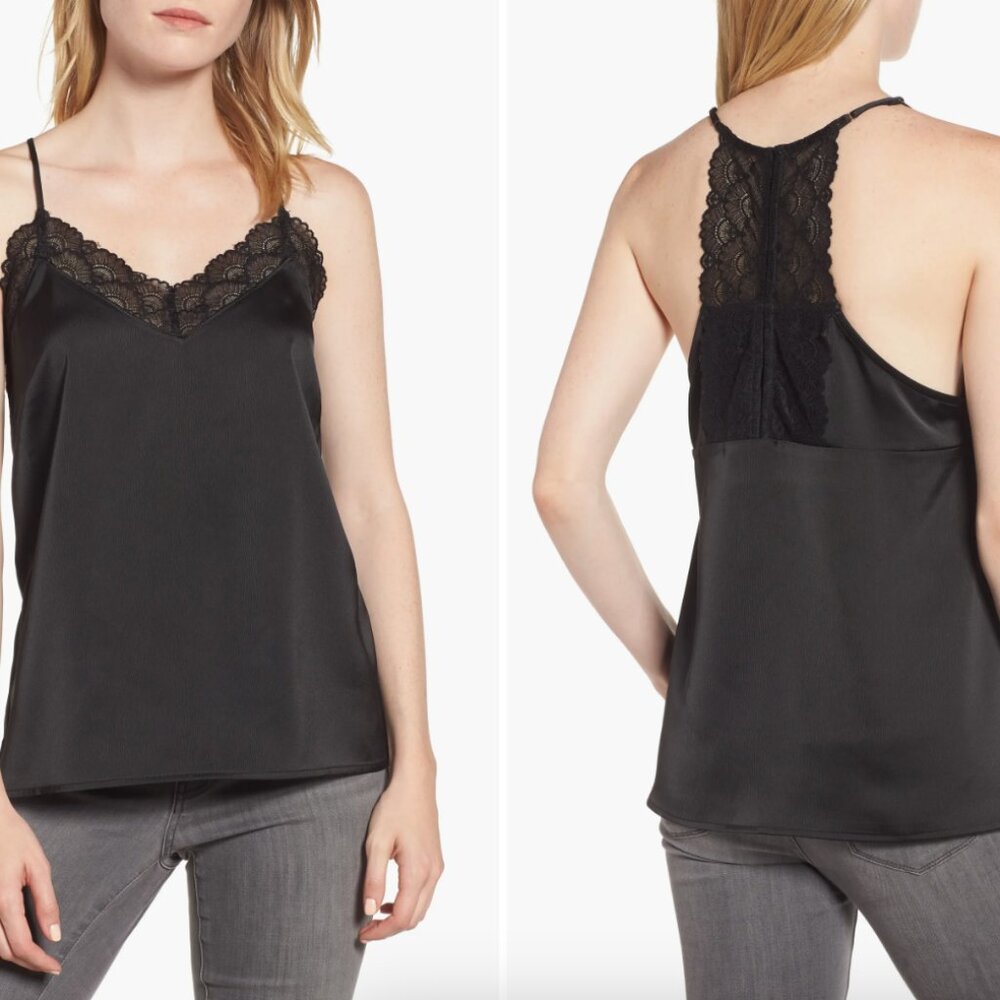 Gibson X Liy Betty‎ Satin Lace Cami Size M Excellent Condition